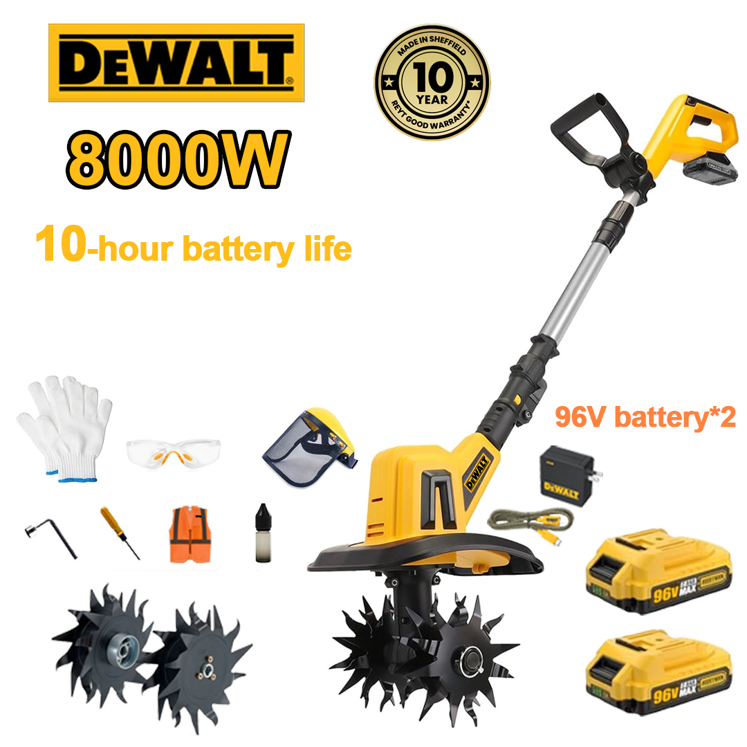 (10 óra akkumulátor-élettartam) 8000 W eke + 96 V lítium akkumulátor * 2 + gyorstöltő * 1 + eke pengék * 4 + különféle tartozékok