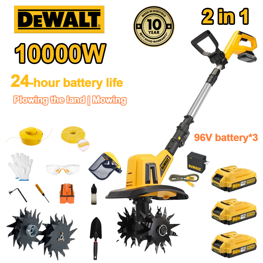 (24 órás akkumulátor-élettartam) 10000W eke + 96V lítium akkumulátor * 3 + gyorstöltő * 1 + lapát * 1 + ekepenge * 4 + kaszatárcsa * 1 + kaszakötél * 1 + különféle tartozékok